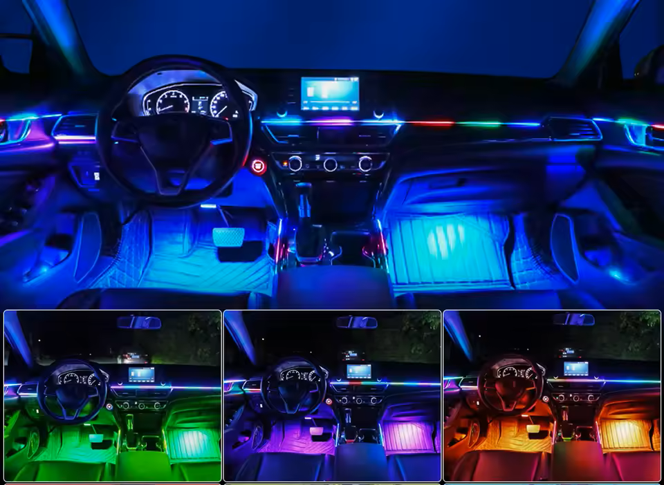 KIT LUMINI AMBIENTALE (SYMPHONY), 18-1 RGB, UNA/DOUĂ ZONE, APLICAȚIE-BLUETOOTH
