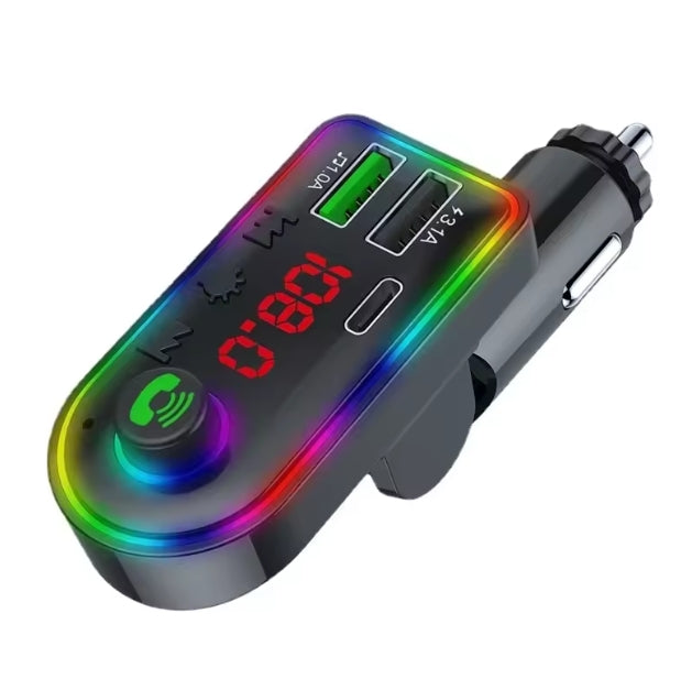 MODULATOR BLUETOOTH, ÎNCĂRCARE TIP-C, USB, APEL VOCAL, LUMINĂ RGB
