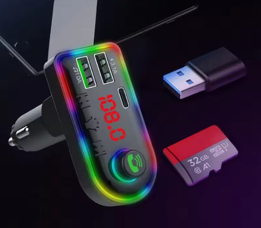 MODULATOR BLUETOOTH, ÎNCĂRCARE TIP-C, USB, APEL VOCAL, LUMINĂ RGB